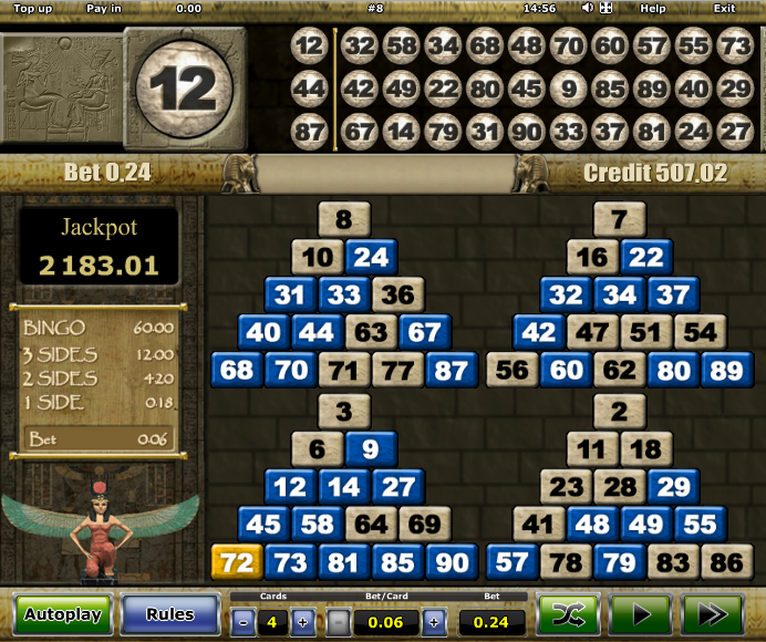 Pharaohs Bingo